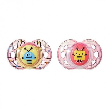 Chupetes 6-18 meses Fun x 2. Tommee Tippee
