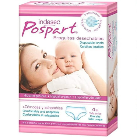 Braguitas Postparto Indasec 4 Uds. Indas