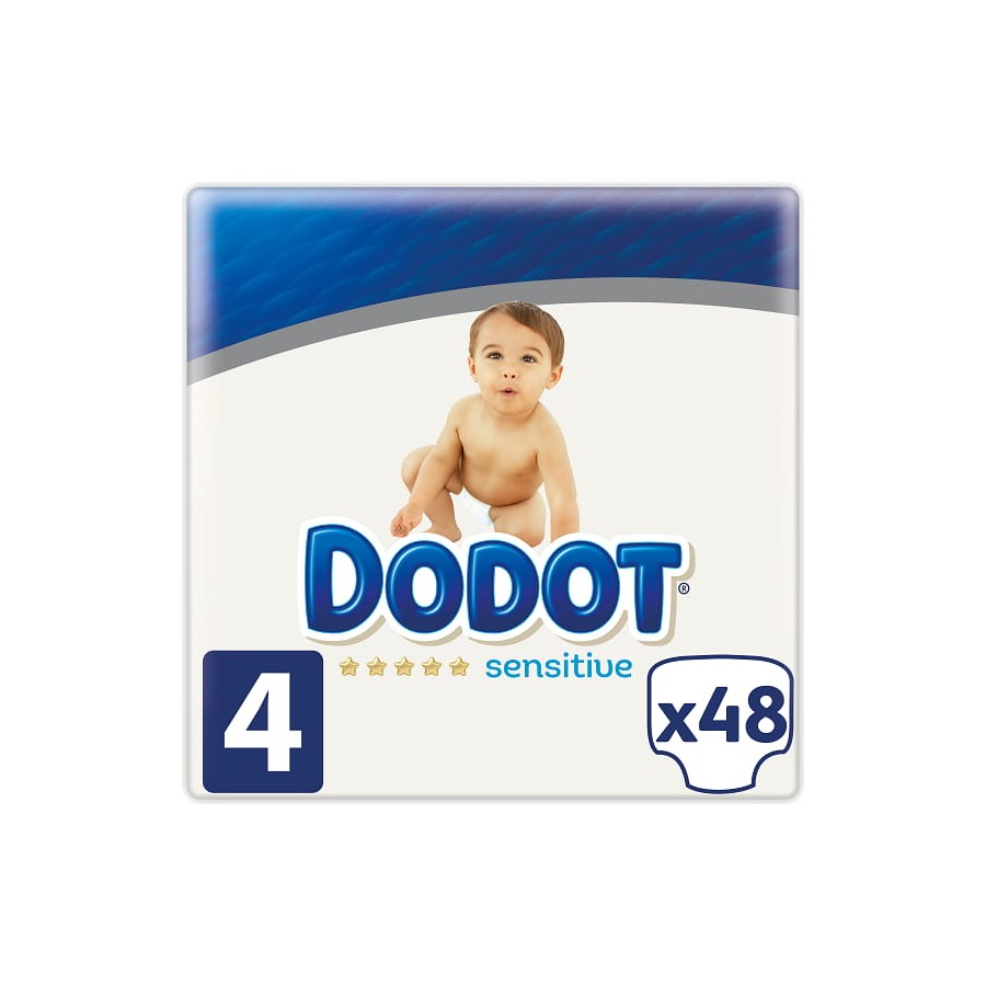 Dodot Sensitive - Diapers Size 4, 48 Diapers, 9 to 14 kg