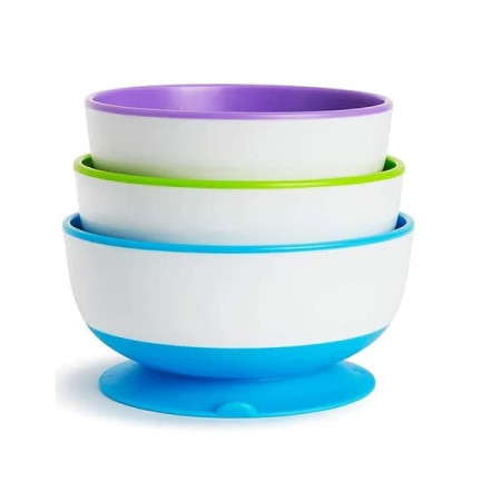 Pack Cuencos con Ventosa Stay-Put (3 ud.). Munchkin