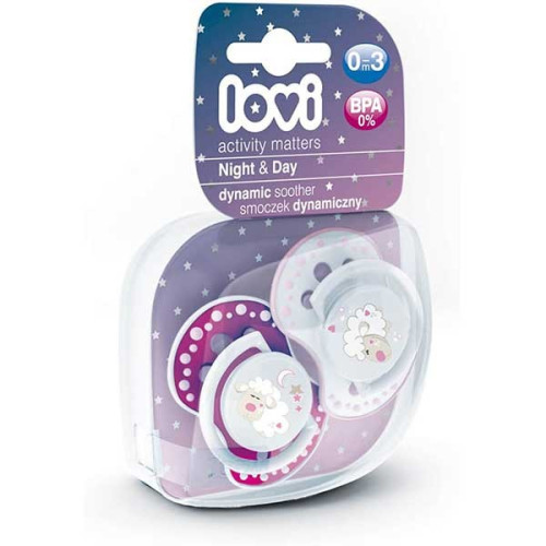 Chupetes Dinámicos “Night & Day” 3-6 meses.  Lovi