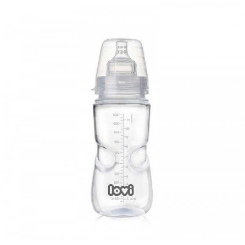 Biberón Tetina Dinámica 150 ml + Chupete 0-3m.  Lovi