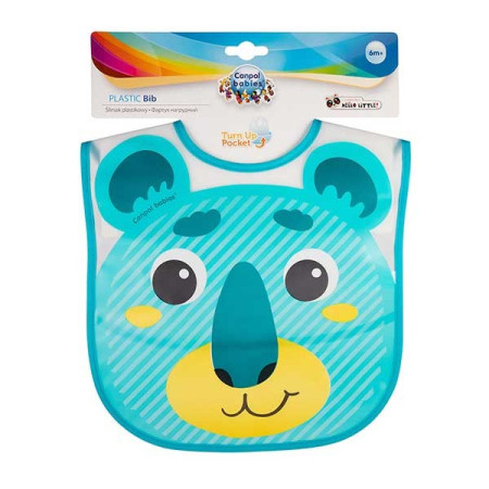 Babero impermeable con bolsillo “Flores”. Canpol Babies