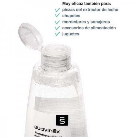 SUAVINEX Pack de 2 botellas de detergente de 500 ml para biberones y  tetinas