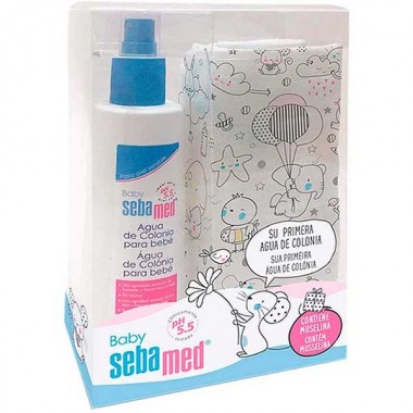 Agua de Colonia 250 ml. SIN ALCOHOL + Muselina. Sebamed Baby