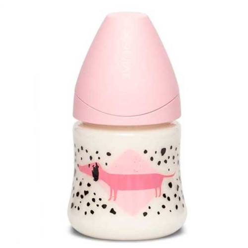 Biberón 150 ml. perrito rosa. Suavinex