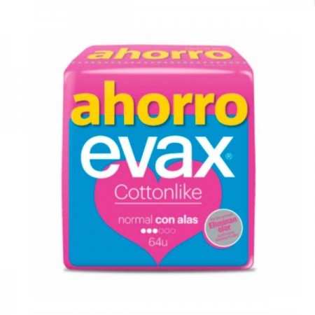 Compresas Evax Cottonlike Alas Normal (32 Uds.)