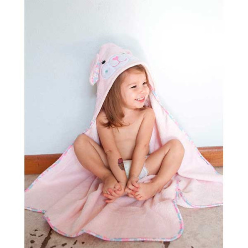 Toalla para Bebé Conejito Rosa.  Zoocchini
