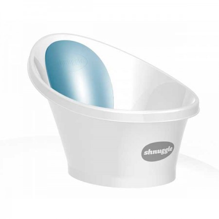 Bañera Blanca Respaldo Gris.  Shnuggle