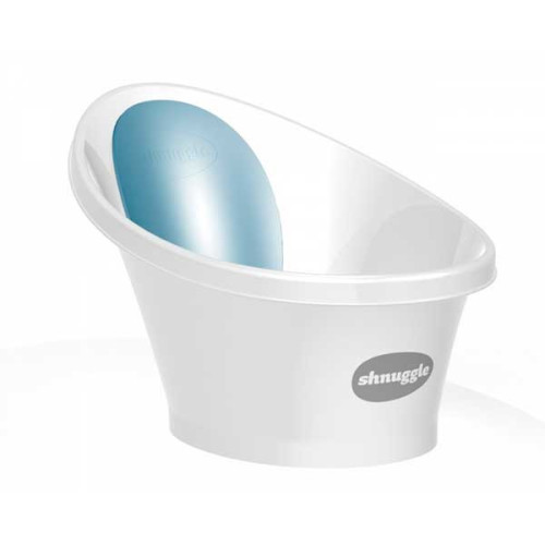 Bañera Blanca Respaldo Gris.  Shnuggle