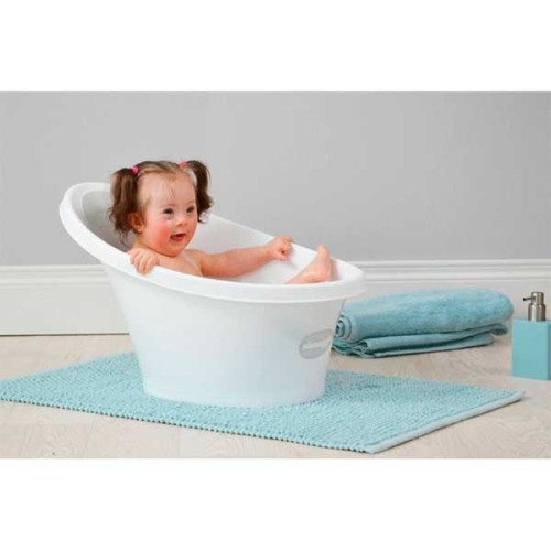 Bañera Blanca Respaldo Gris.  Shnuggle