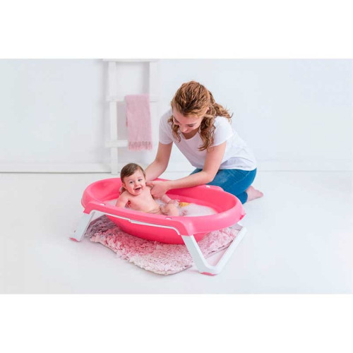 Bañera Plegable Compacta Rosa. Olmitos
