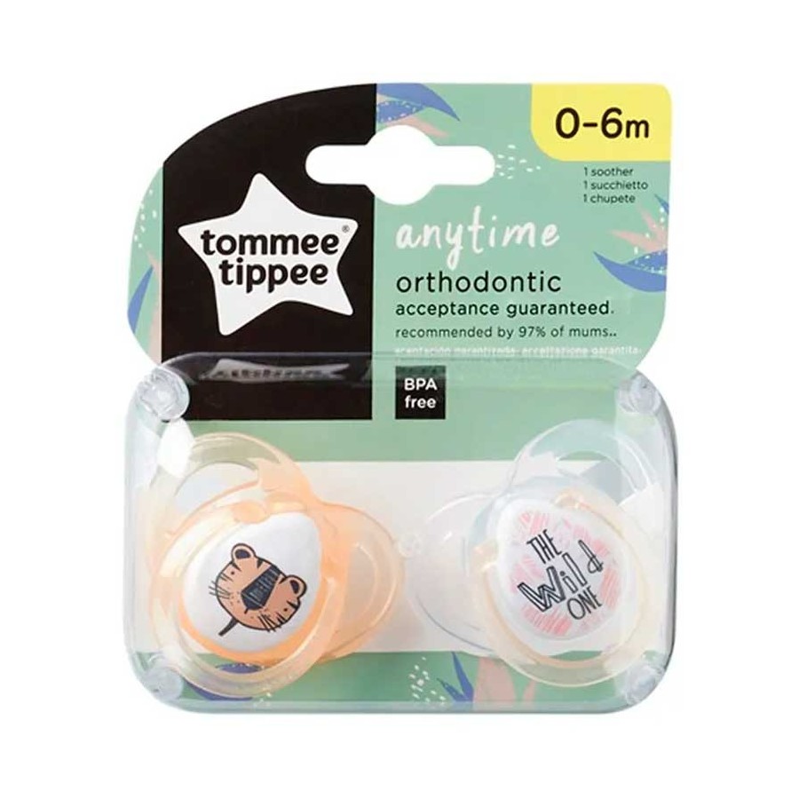 Tommee Tippee Chupetes AnyTime Orthodontic 0-6 Meses 2 Unidades