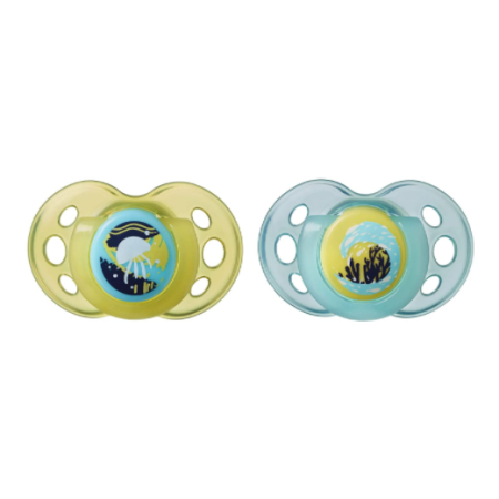 Chupetes 18m Noche x 2 (2017). Tommee Tippee