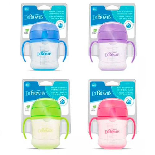 Vaso de transición con Boquilla suave 180 ml . DrBrown´s