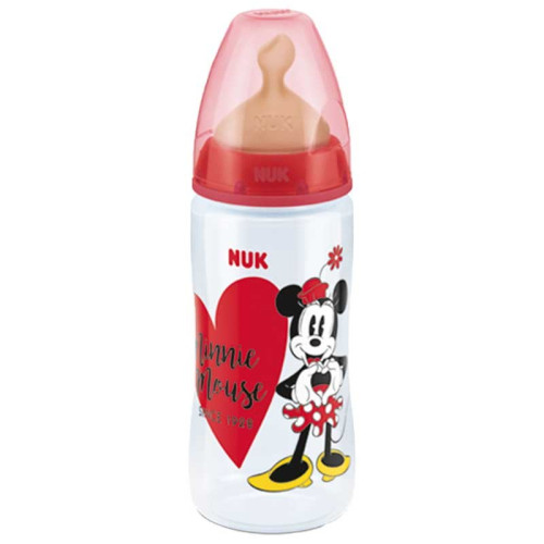 Biberon First Choice Minnie Mouse. Latex (6-18) 300ml.Nuk