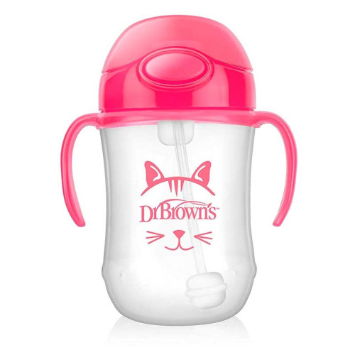 Vaso con pajita y asas. 270 ml . DrBrown´s