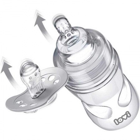 Biberón Tetina dinámico + chupete 250 ml . Lovi