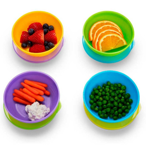 Pack cuencos con tapas y cucharas 10 piezas . Munchkin