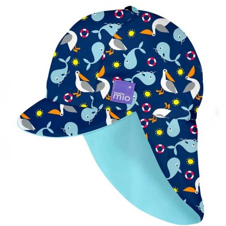 Gorro de Playa Reversible Marino- Azul Náutico....