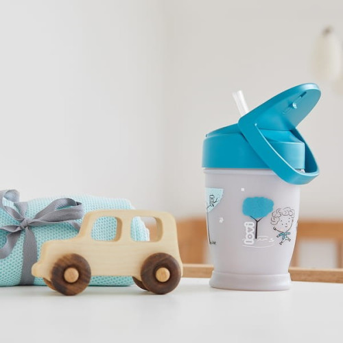 Vaso con Pajita Click&Go Lovely Boy 250ml. LOVI