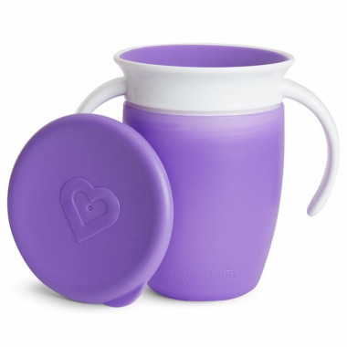 Taza antigoteo Miracle 360º con asas y tapa 200ml. Munchkin