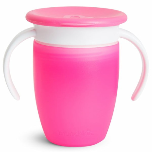 Taza antigoteo Miracle 360º con asas y tapa 200ml. Munchkin