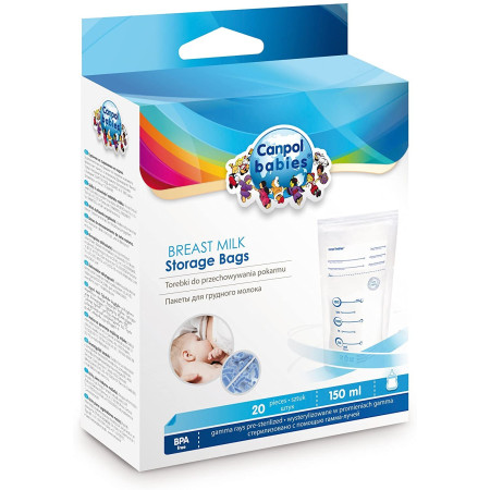 Bolsitas para almacenar leche materna 20 uds . Canpol Babies