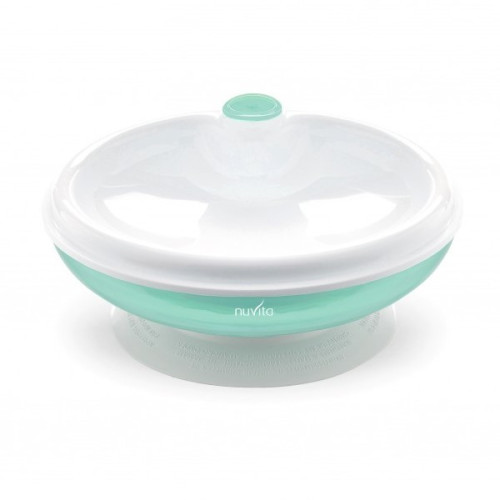 Plato Térmico con Ventosa Verde. Nuvita