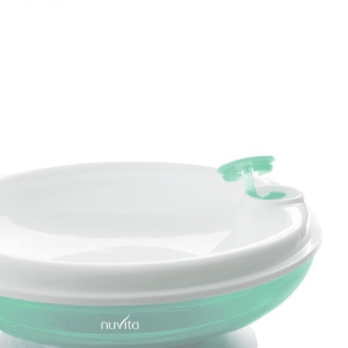 Plato Térmico con Ventosa Verde. Nuvita