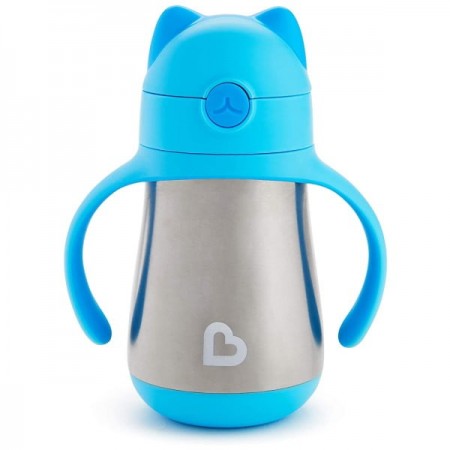 Taza de Acero con Pajita Cool Cat. Munchkin