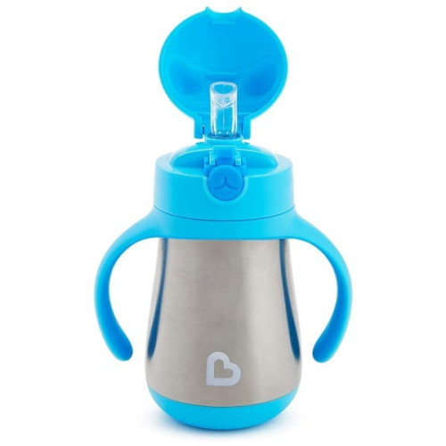 Taza de Acero con Pajita Cool Cat. Munchkin