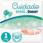 Pañales Dodot Cuidado Total. Talla 1 (2-5kg) 50 Und