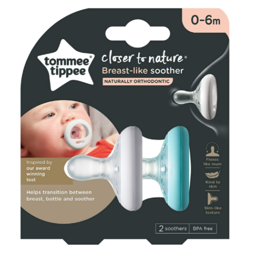 Chupete con forma de pecho (2 uds). Tommee Tippee