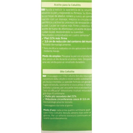 Abedul Aceite Anticelulítico 100ml. Weleda