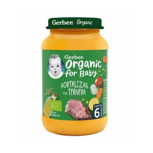 Gerber Organic Hortalizas con ternera 190g. Nestle