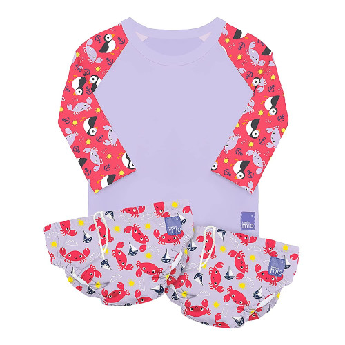 Set Camiseta Protección Solar UPF 50+ + 2 Bañadores Reutilizables Bebé Bambino Mio Nice