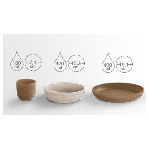 Vajilla infantil con vaso . Lovi