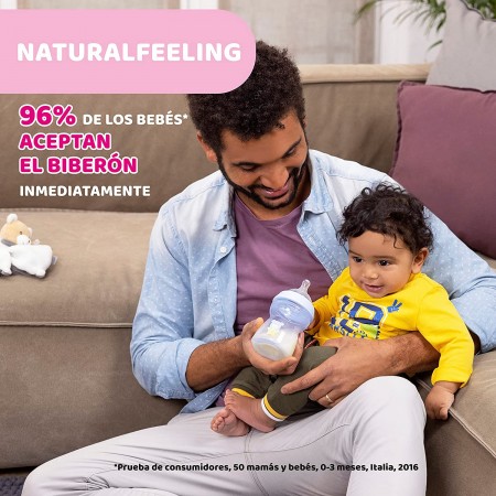 Biberón Natural Feeling anticólicos silicona...