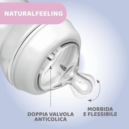 Biberón Natural Feeling anticólico silicona 330...