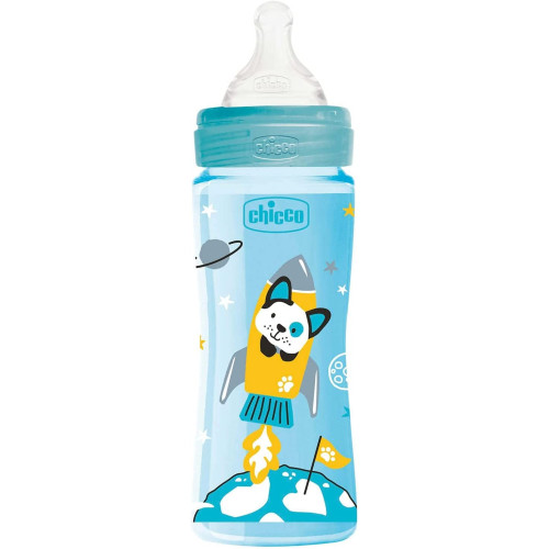 Biberón Well Being silicona anticólico 330 ml. Chicco