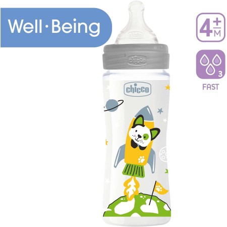 Biberón Well-Being Silicona Anticólicos 330 ml Chicco – Más capacidad y confort para el día a día