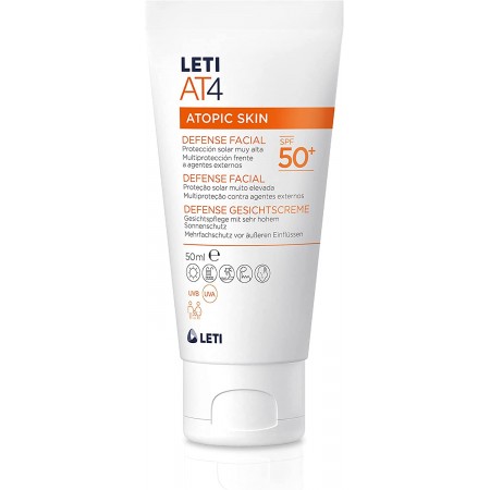Leti At4 Defensa facial SPF50+. Atopic Skin