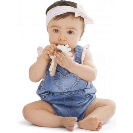 Mordedor anillo silueta caucho&madera. Sophie...