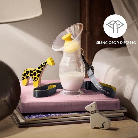 Colector de leche materna de silicona. Medela