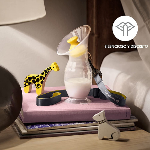 Colector de leche materna de silicona. Medela