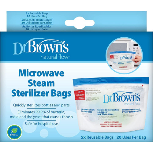 Bolsas Para Esterilización en Microondas 5 uds, Dr.Brown´s