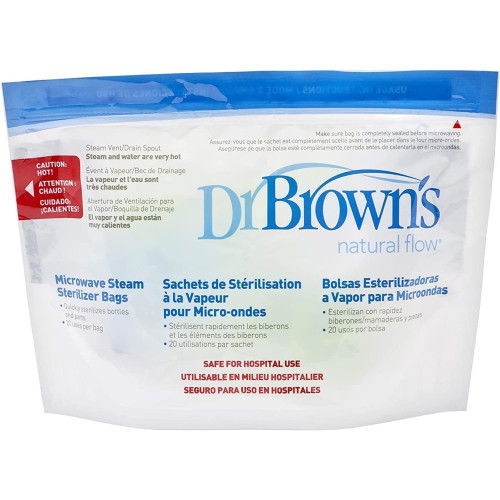 Bolsas Para Esterilización en Microondas 5 uds, Dr.Brown´s