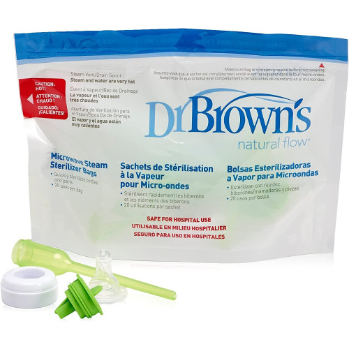Bolsas Para Esterilización en Microondas 5 uds, Dr.Brown´s