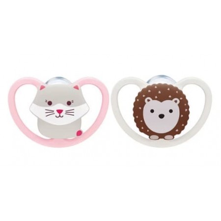 Chupetes SPACE Silicona T1 0-6m (2ud) NUK